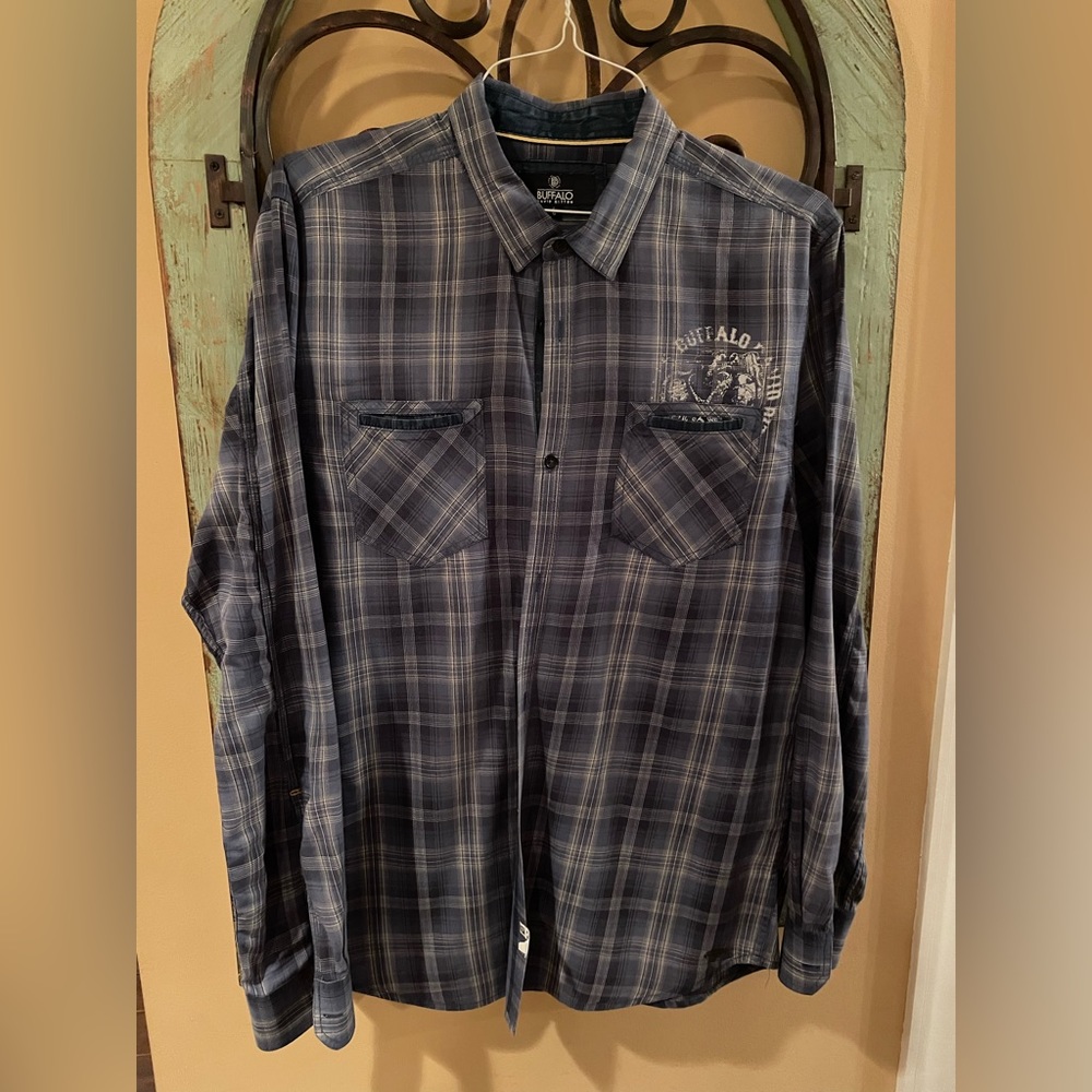 Buffalo David Britton Mens Lathe Button Down